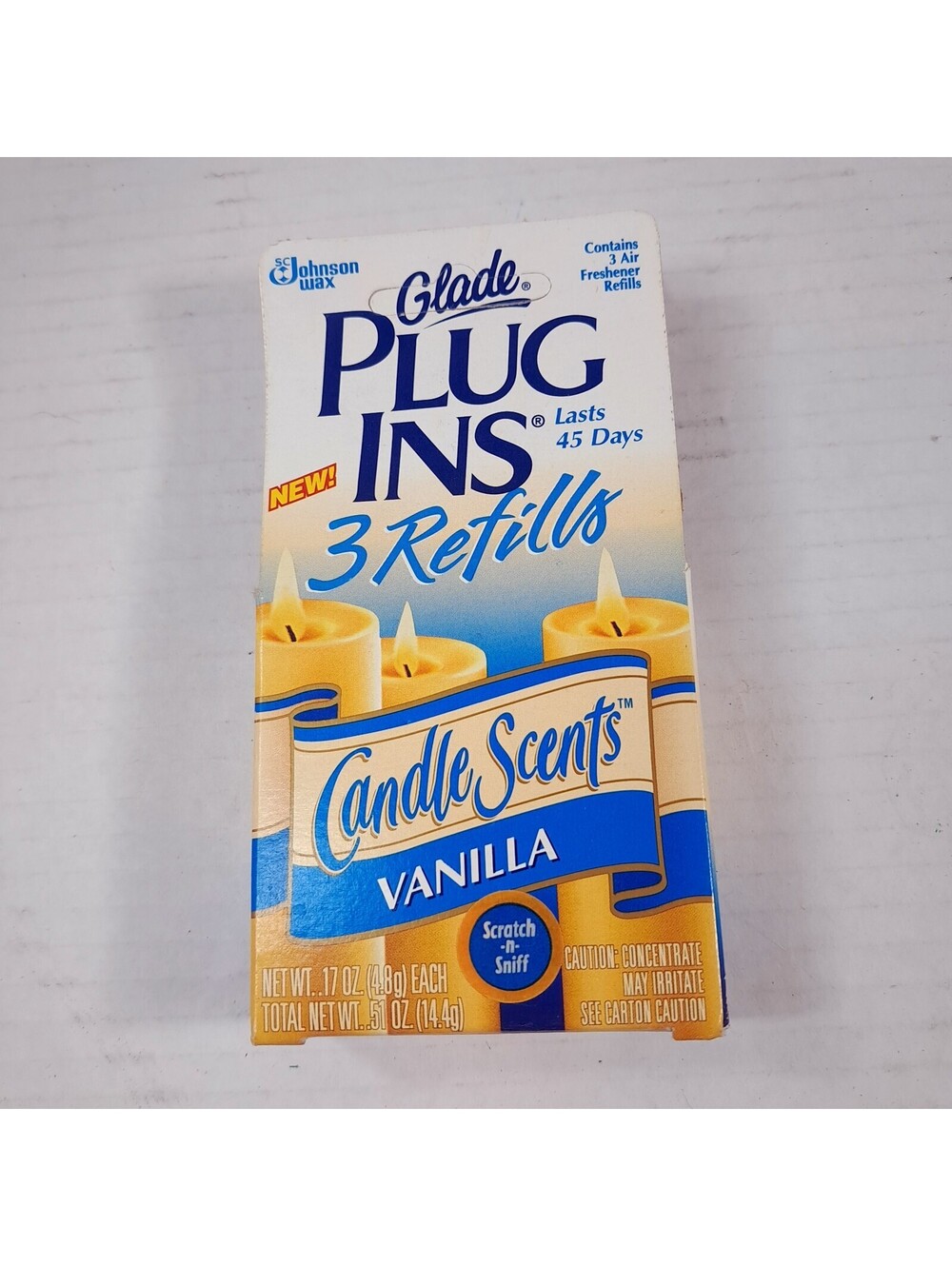 Glade Plugins Candle Scent Vanilla Plug Ins air freshener refills 1995 vintage